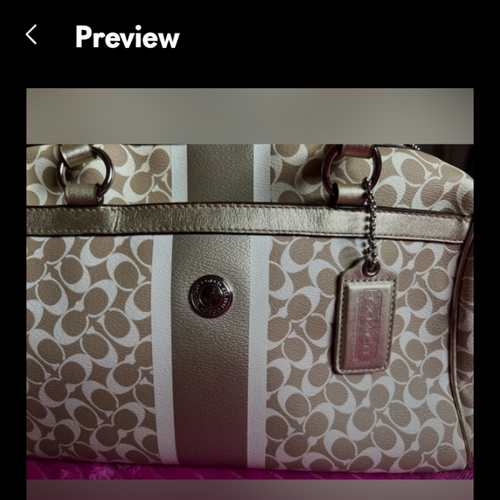 Coach Chelsea heritage stripe bag. - Picture 11 of 11